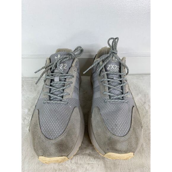 Adidas ZX22 Boost Mens Sneakers Size 11 Gray Mesh & Suede Athletic Shoes - Picture 2 of 10